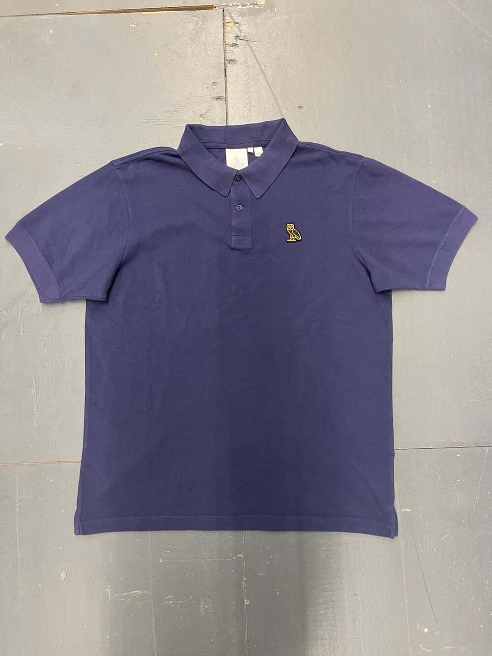 October's Very Own OVO Navy Owl Logo Polo Shirt